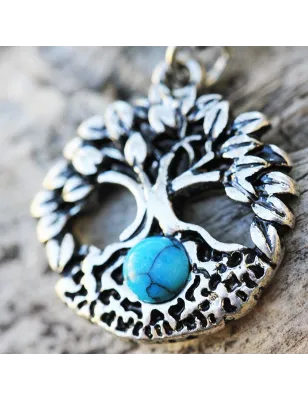 Piercing nombril arbre de vie pierre turquoise
