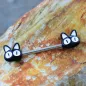Piercing téton chats noirs