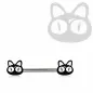 Piercing téton chats noirs