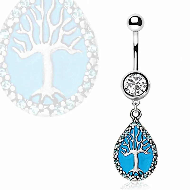 Piercing nombril arbre de vie larme Piercing nombril arbre de vie larme
