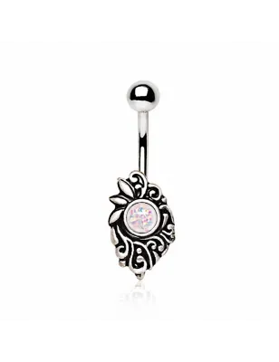 Piercing nombril vigne victorienne opale