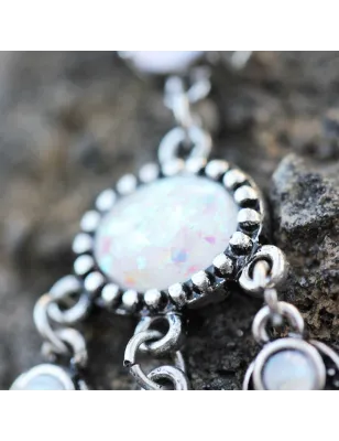 Piercing nombril carillon de vent opale