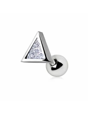 Piercing cartilage hélix triangle poudré