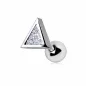 Piercing cartilage hélix triangle poudré