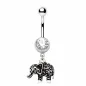 Piercing nombril éléphant henné