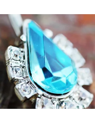 Piercing nombril larme turquoise gemmes