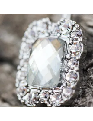 Piercing nombril pierre rectangulaire