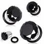 Piercing plug acier zircon noir Piercing plug acier zircon noir