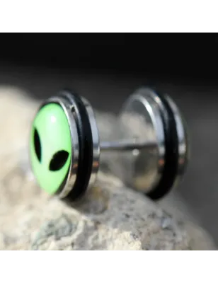 Piercing faux plug alien