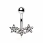 Piercing nombril triple fleur