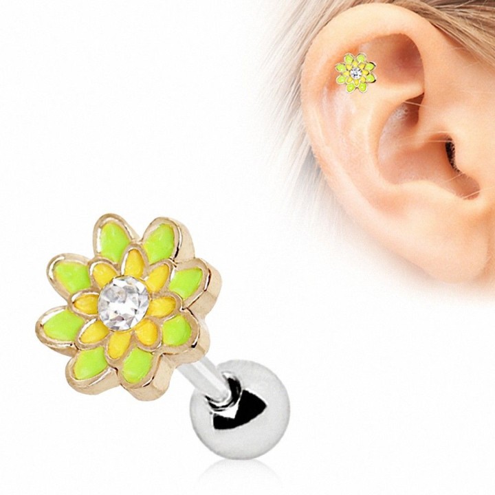 Piercing cartilage hélix fleur de printemps