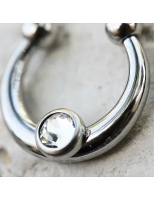 Faux piercing septum gemme