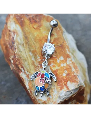 Piercing nombril tortue aloha