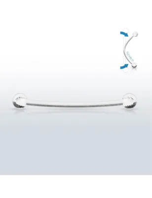 Piercing retainer barbell transparent