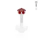Piercing labret PTFE Téflon strass étoile