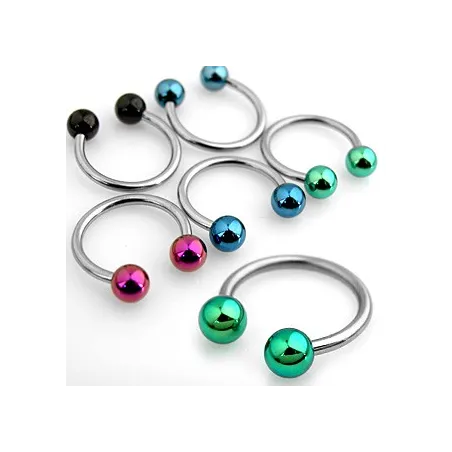 Piercing fer à cheval Boules Titanium - Bijou Piercing Fer à Cheval