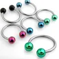 Piercing fer à cheval Boules Titanium