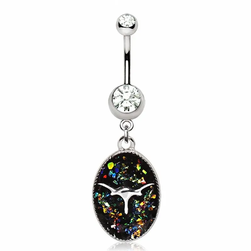 Piercing nombril pendentif longhorn Piercing nombril pendentif longhorn