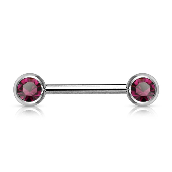 Piercing Langue avec Gemmes Face
