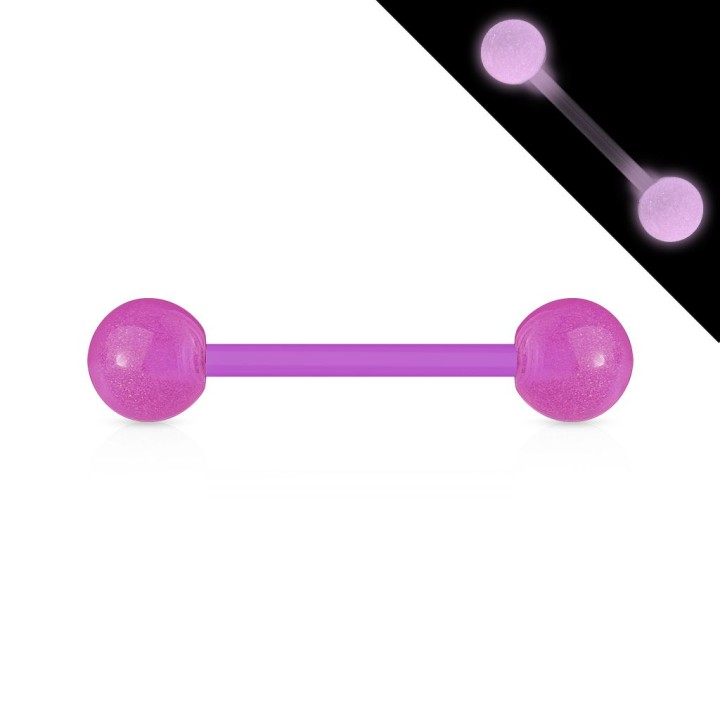 Piercing langue Bioflex Glow in the dark