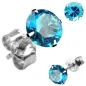 Paire Boucles d'oreille Clous Argent Pierre Ronde Turquoise