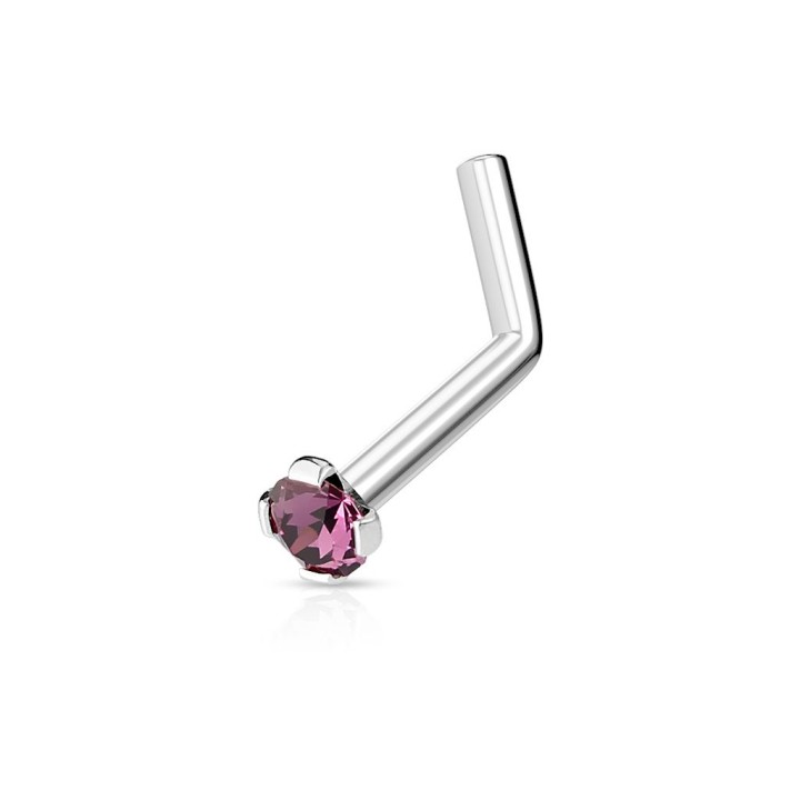 Piercing nez tige L pierre ronde