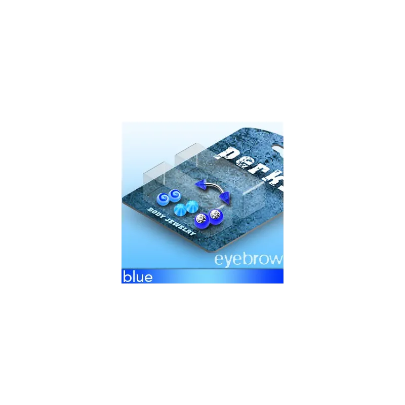 Pack Piercing Arcade Acier et Acrylique Bleu