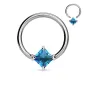 Piercing anneau Captif Strass Carré Piercing anneau Captif Strass Carré