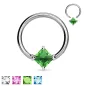 Piercing anneau Captif Strass Carré Piercing anneau Captif Strass Carré