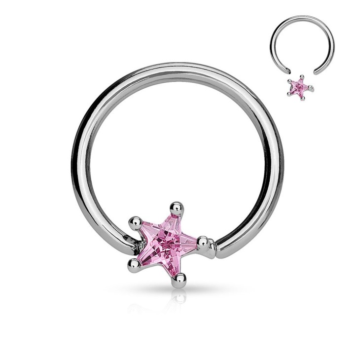 Piercing anneau Captif Etoile
