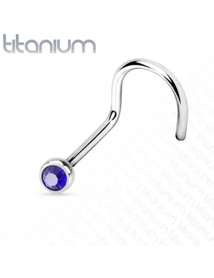 Piercing Nez Tire-Bouchon Gemme Titane G23