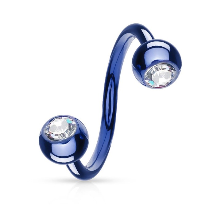 Piercing Spirale Titane Strass