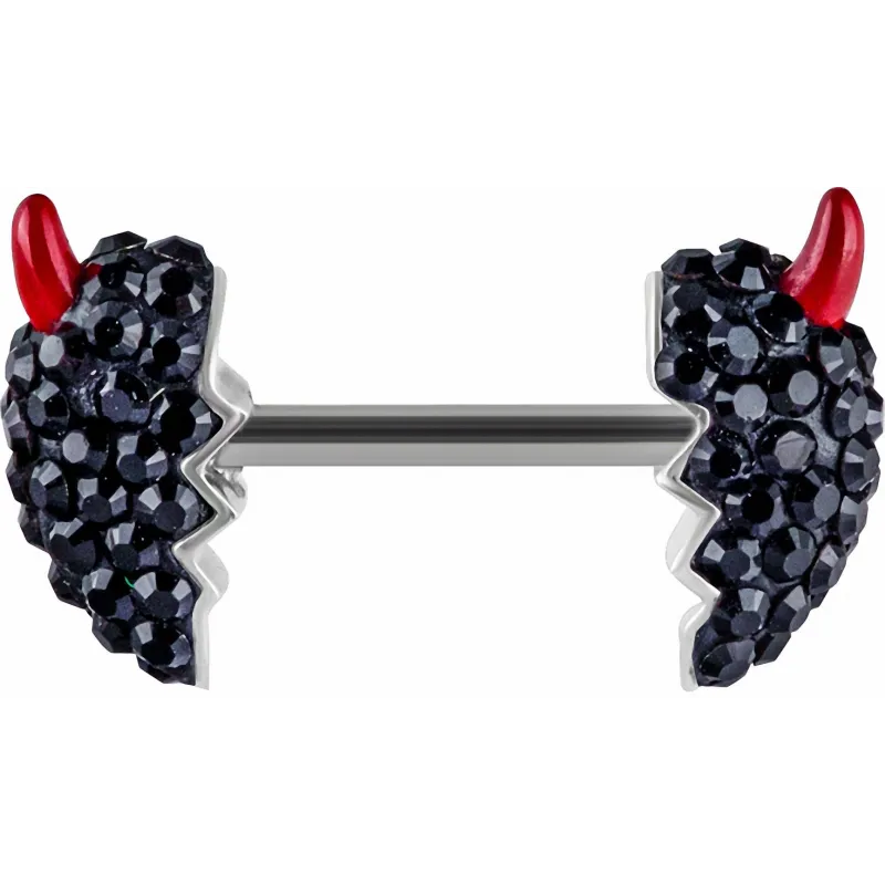 Piercing téton Crystal Evolution Swarovski Coeur endiablé