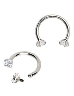 Piercing fer à cheval interne gemmes