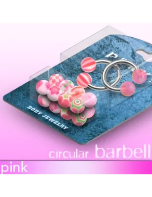 Pack 2 Piercing fer à cheval Boules Rose