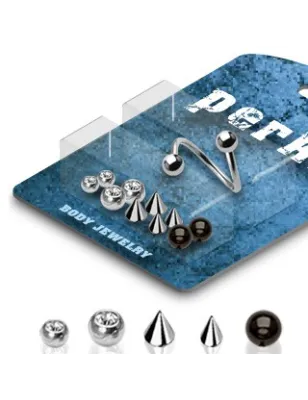 Pack Piercing Spirale Boules et Spikes