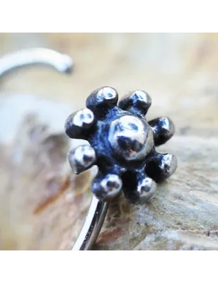Piercing nez anneau antique floral