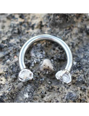 Piercing fer à cheval interne gemmes