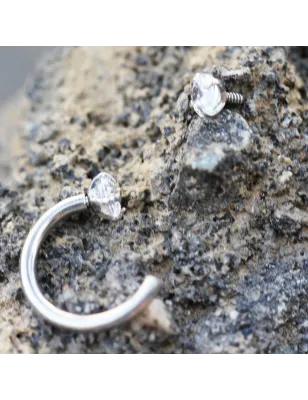 Piercing fer à cheval interne gemmes