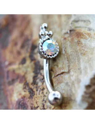 Piercing arcade gemme aurore boréale orné