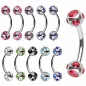 Piercing arcade boules mutiples gemmes Piercing arcade boules mutiples gemmes