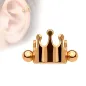 Piercing cartilage couronne or rose