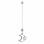 Piercing nombril de grossesse lune et étoile