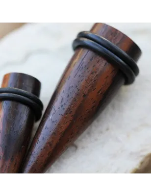 Piercing écarteur oreille en bois de sono