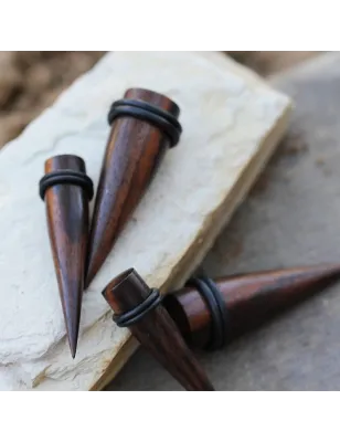 Piercing écarteur oreille en bois de sono