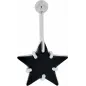 Piercing nombril étoile Crystal Swarovski Noir
