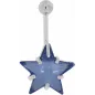Piercing nombril étoile Crystal Swarovski Bleu clair