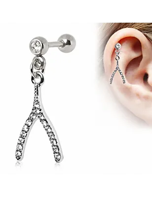 Piercing oreille cartilage hélix wishbone