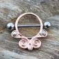 Piercing téton plaqué or rose renaissance