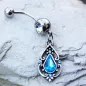 Piercing nombril pendentif antique turquoise